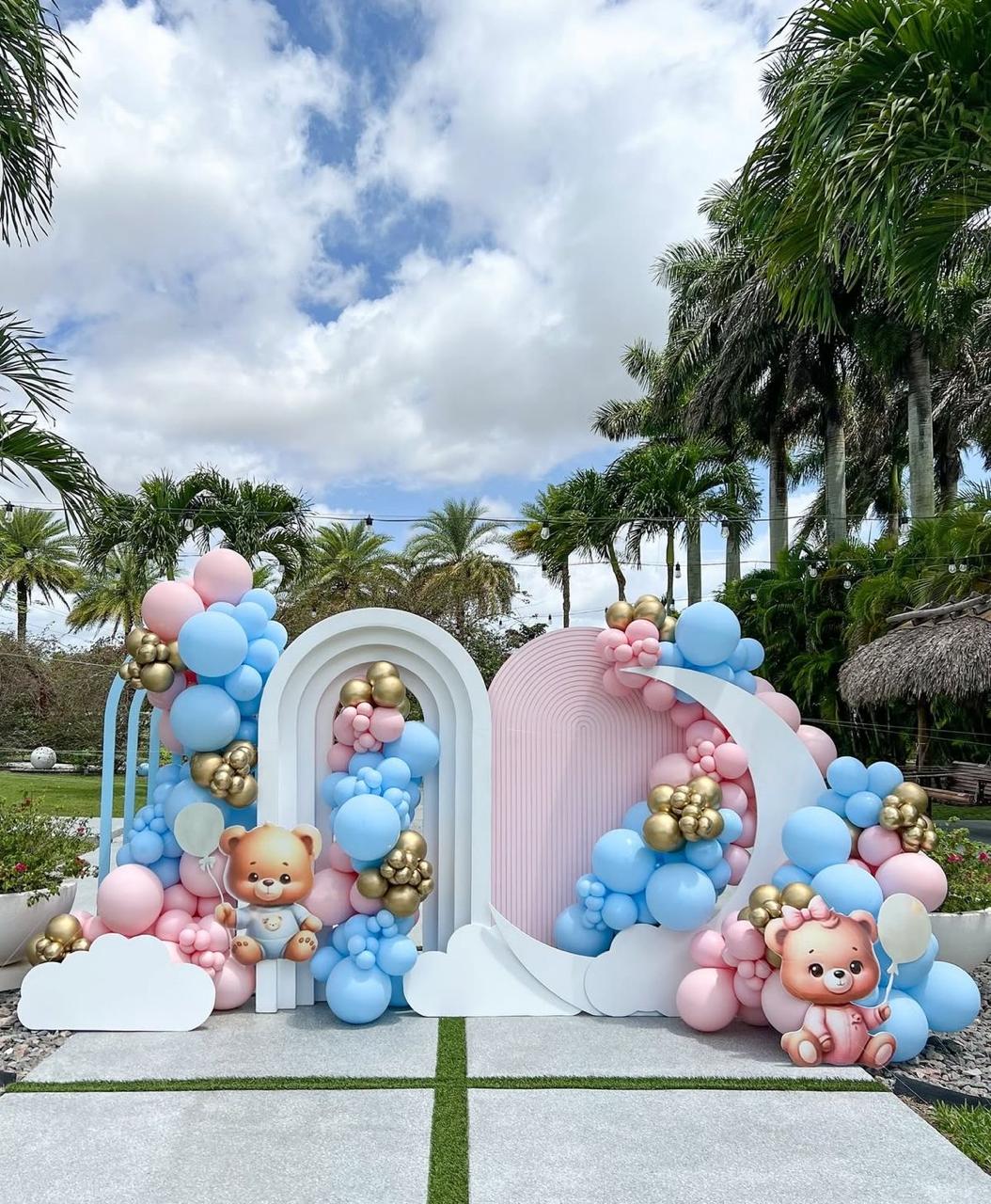 Decoración elegante con globos